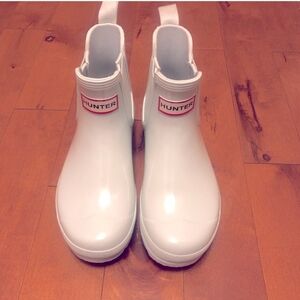 Hunter White Rain Boots